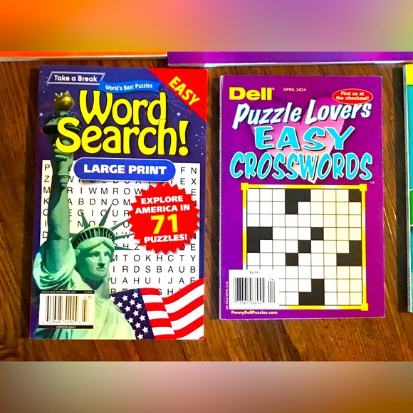 ⭐️😊 6 BRAND NEW PUZZLE  MAGAZINES  WORD DIND CROSSWORDS AND MORE  LARGE & Med - Picture 2 of 7